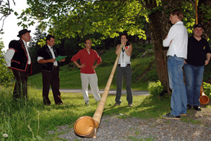 Alphorn blasen