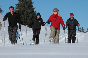Schneeschuhgruppe unterwegs