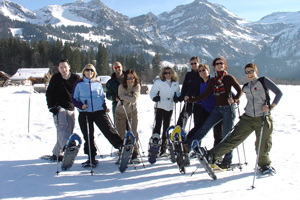 Startklar für die Schneeschuhtour