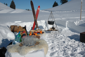 Apéro nach der Tour an der Schneebar