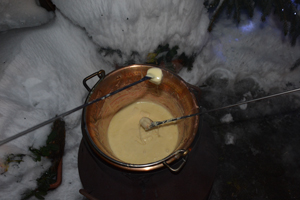 Waldfondue im Schnee